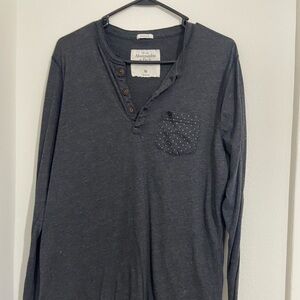 Abercrombie & Fitch Charcoal Henley Shirt
